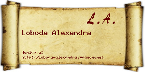 Loboda Alexandra névjegykártya